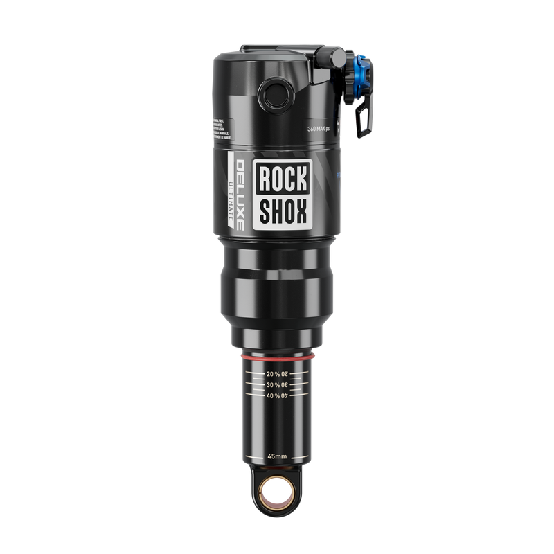 Load image into Gallery viewer, RockShox Deluxe Ultimate C2 Rear shock, 205x60, Shaft Eyelet: Trunnion, Body Eyelet: Standard, 4 Neg/0 Pos Tokens,