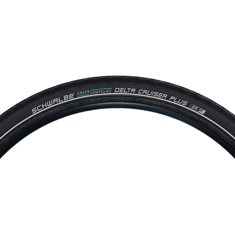 Load image into Gallery viewer, Schwalbe Delta Cruiser Plus Hybrid Tire, 29''x1.75, Wire, Clincher, Green Compound, PunctureGuard, Reflex, 50TPI, Black