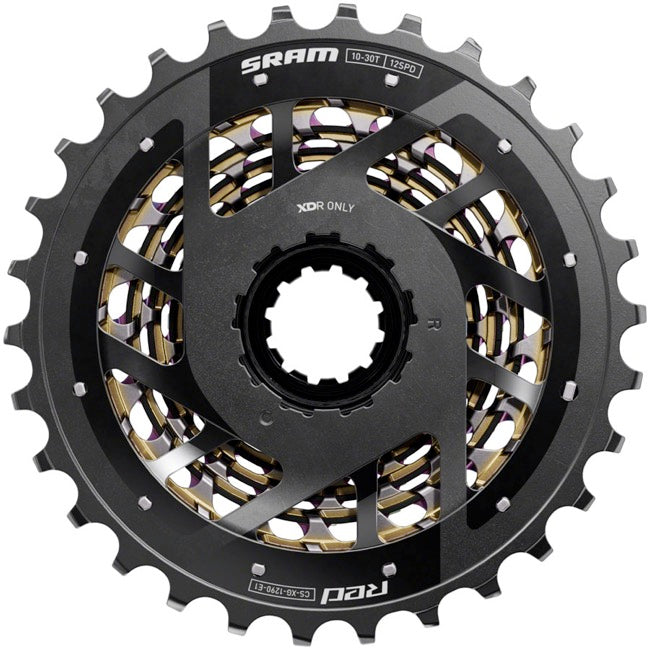 Load image into Gallery viewer, SRAM RED XG-1290 Cassette - 12-Speed, 10-30t, For XDR Driver Body, Rainbow, E1