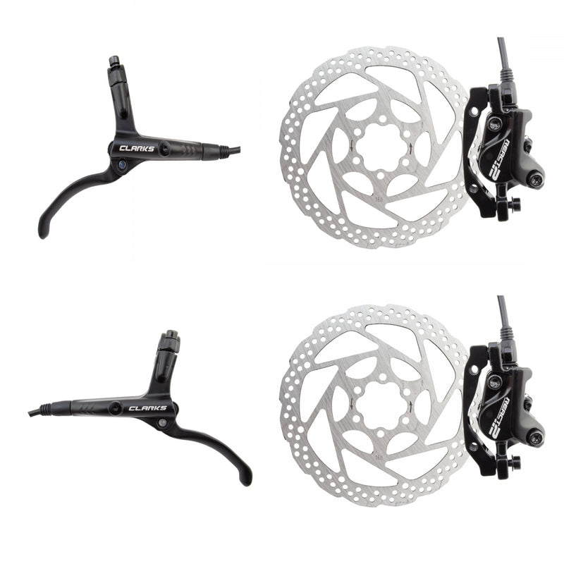 Load image into Gallery viewer, Clarks-React-2-Hydraulic-Disc-Brake-Kit-Disc-Brake-&-Lever-Universal-DBKL0567-MTB-Flat-Bar-Disc-Brakes