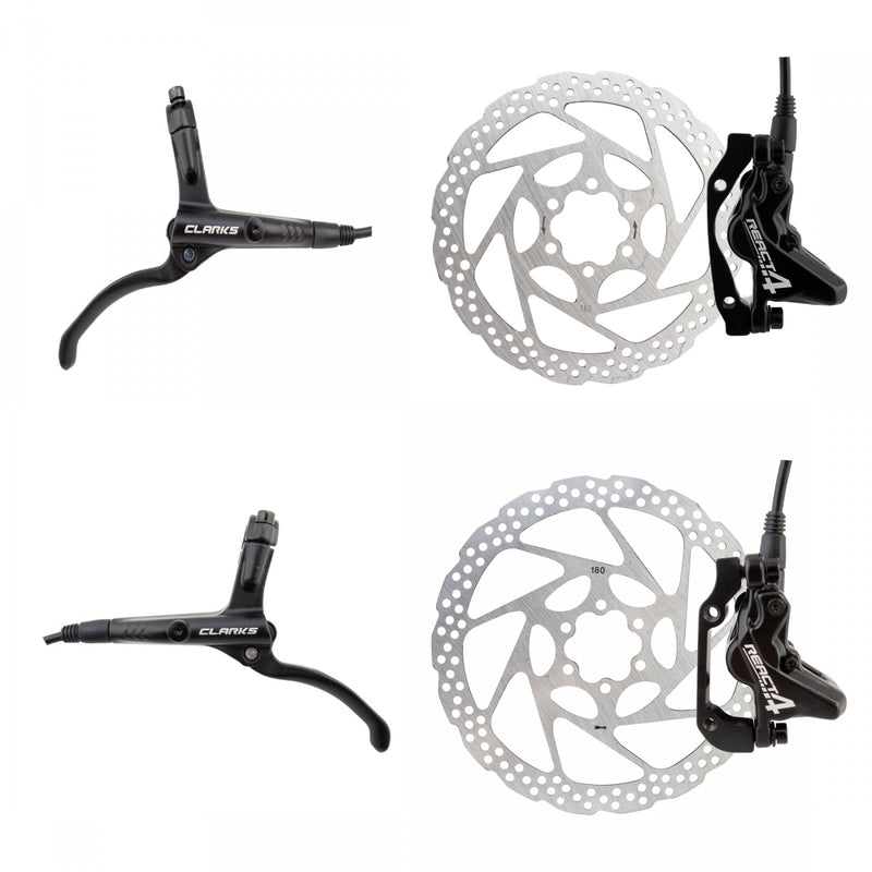 Load image into Gallery viewer, Clarks-React-4-Hydraulic-Disc-Brake-Kit-Disc-Brake-&-Lever-Universal-DBKL0570-MTB-Flat-Bar-Disc-Brakes