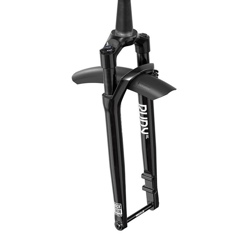 Load image into Gallery viewer, RockShox Rudy XL Ultimate A1 Suspension Fork, 700C, Solo Air, 50mm, 1-1/8''-1.5'', 12x100mm TA, Rake: 45mm, Black