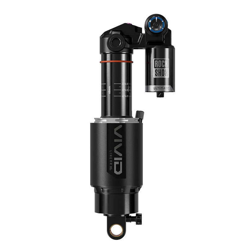 Load image into Gallery viewer, RockShox Vivid Ultimate D1 Rear shock, 205x65, Shaft Eyelet: Standard, Body Eyelet: Trunnion, 4 Tokens, Reb55/Comp30,