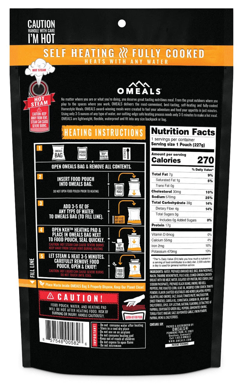 Load image into Gallery viewer, Omeals Homestyle Dinners: Southwest Chicken with Rice - Ready-to-Eat Meal