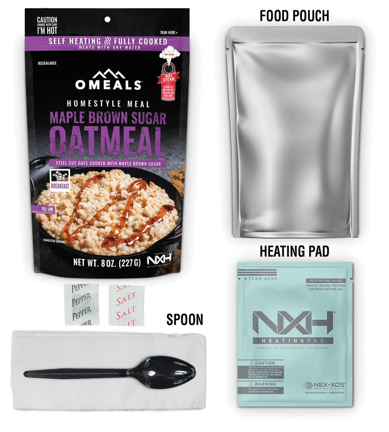 Load image into Gallery viewer, Omeals Homestyle Breakfast: Maple Brown Sugar Oatmeal Meals - Delicious and Convenient!