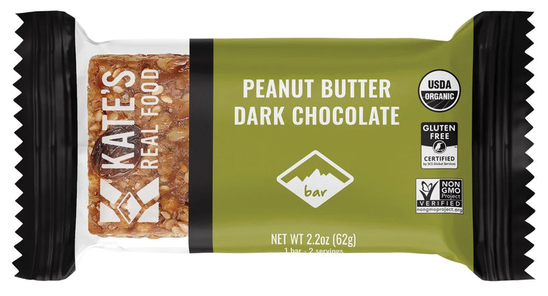 Load image into Gallery viewer, Kate's Real Food Peanut Butter Dark Chocolate Energy Bars - Delicious and Nutritious Snack for On-the-Go! Pack of 12