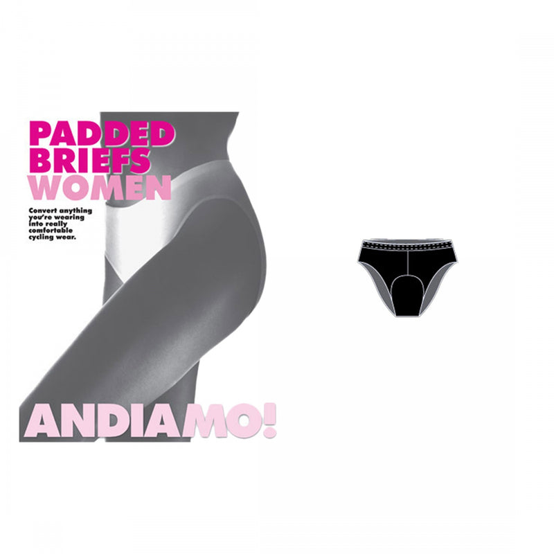 Load image into Gallery viewer, Andiamo Women`s Padded Brief Black XL Women`s