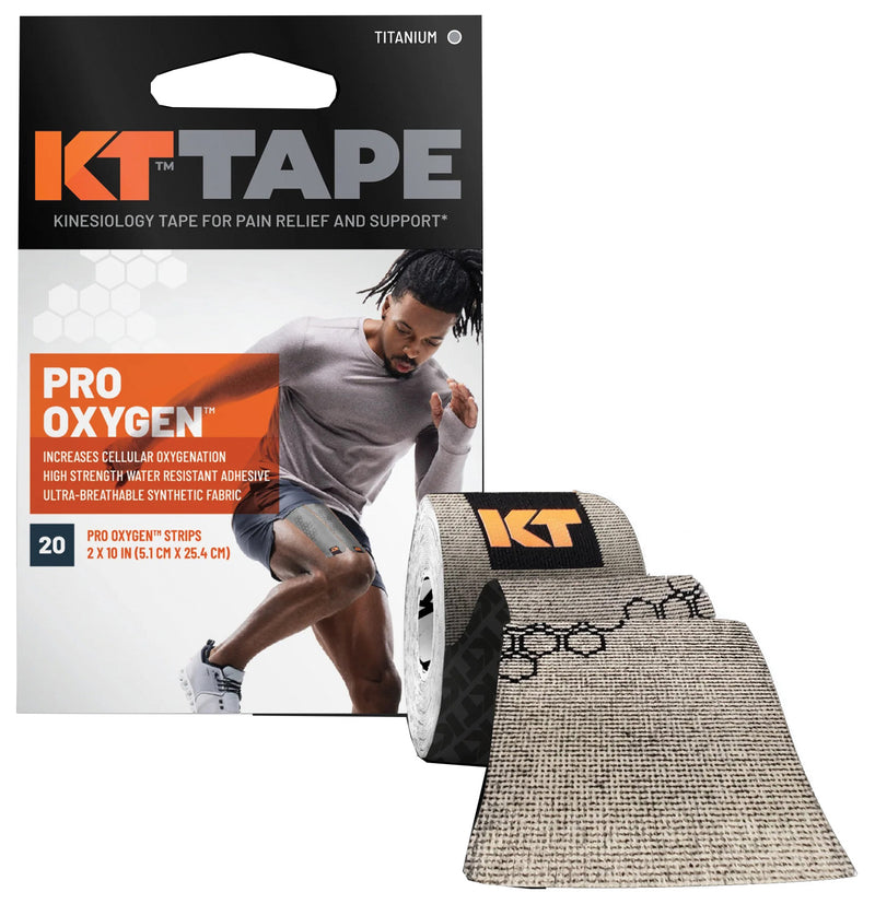 Load image into Gallery viewer, Kt Tape Pro Oxygen 10" Precut Titanium - Advanced Support for Active Lifestyles