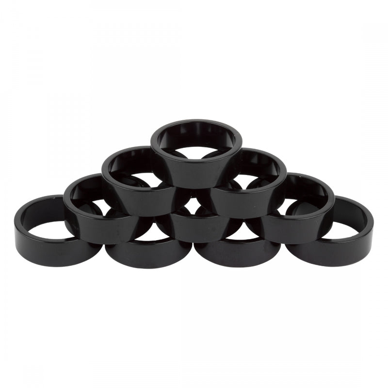 Load image into Gallery viewer, Origin8 Alloy Headset Spacers 1in x 10mm Spacer Black