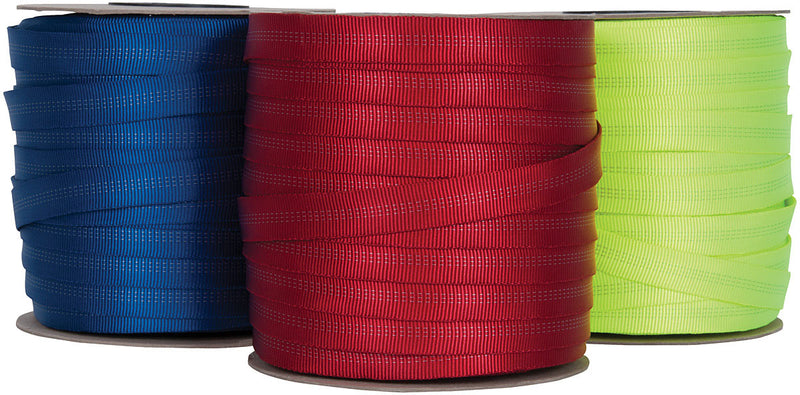 Load image into Gallery viewer, Premium Quality Cypher 1" Three Stripe Tubular Webbing Spool - 300ft, Blue - Ideal for Slings and Webbing