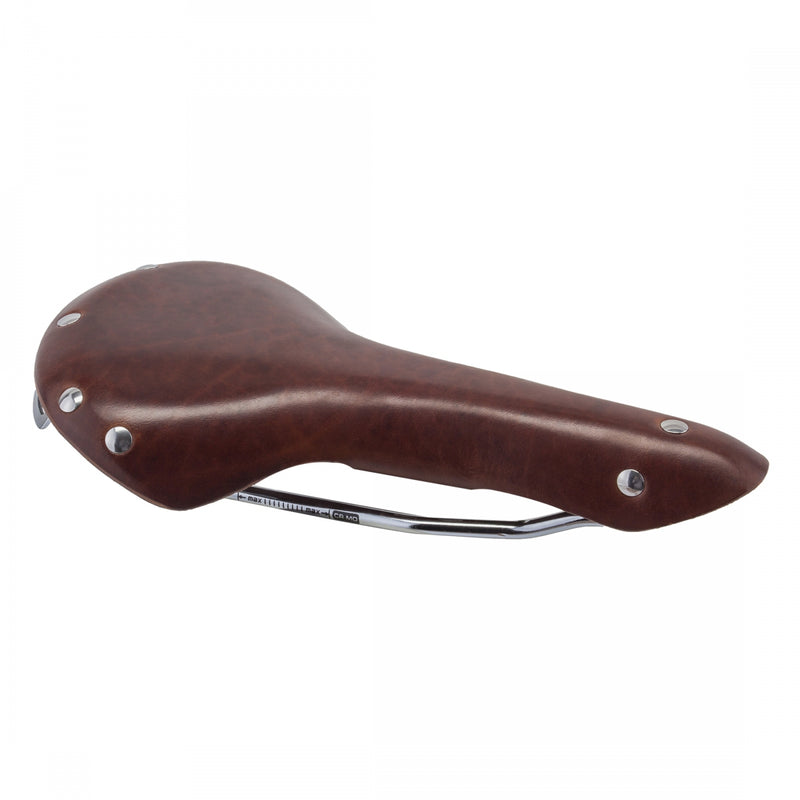 Load image into Gallery viewer, Origin8-Classic-Leather-Saddle-Seat-Hybrid-Comfort-Bike-Road-Bike-Racing-Road-Bike-Touring-Urban-Bike-Fixed-Gear-BMX-Bike-BMX-Bike-Old-School-Cruiser-Kids-Bike-Mountain-Bike-SDLE1419-Bicycle-Saddles