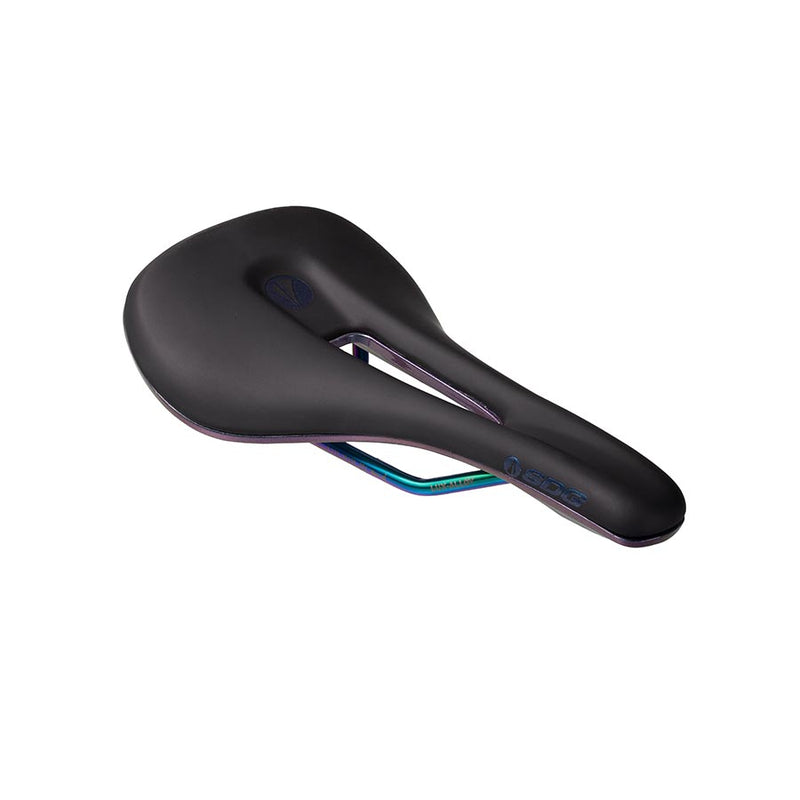 Load image into Gallery viewer, SDG Bel-Air V3 Overland Saddle - PVD Coated Lux-Alloy, Black/Oil-Slick, Limited Edition Fuel