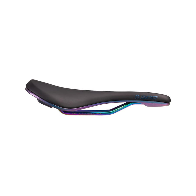 Load image into Gallery viewer, SDG Bel-Air V3 Overland Saddle - PVD Coated Lux-Alloy, Black/Oil-Slick, Limited Edition Fuel