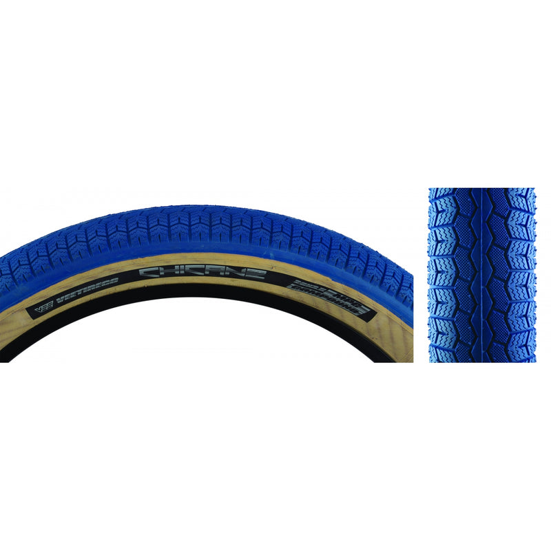Load image into Gallery viewer, Pack of 2 SE Bikes Chicane 26x3.5 Clincher Wire TPI 20 Bu/Tan Reflective BMX