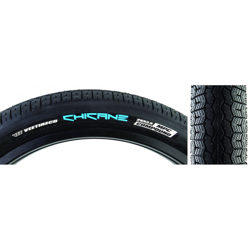 Load image into Gallery viewer, Pack of 2 SE Bikes Chicane 26x3.5 Clincher Wire TPI 20 Blk/Blk Reflective BMX