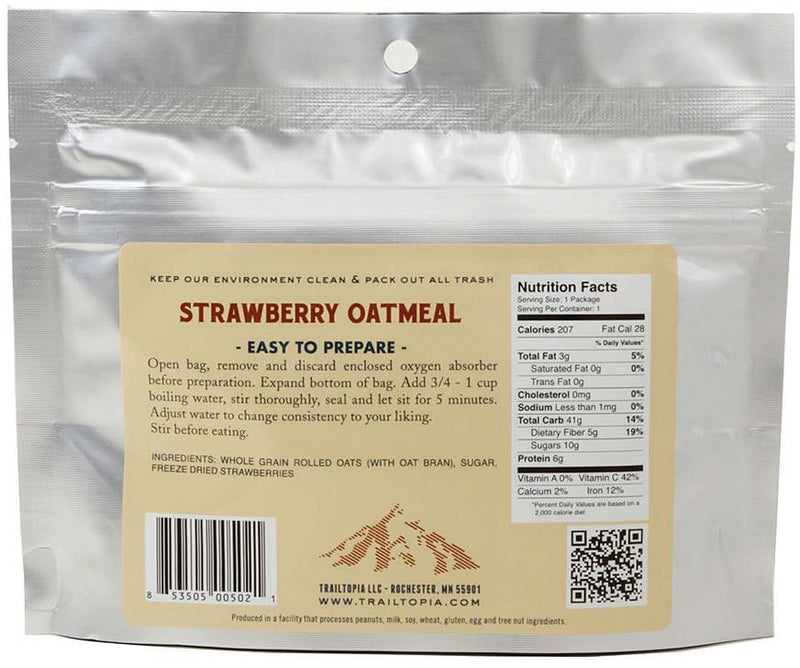 Load image into Gallery viewer, Trailtopia Strawberry Oatmeal: Delicious and Nutritious Trail Meals