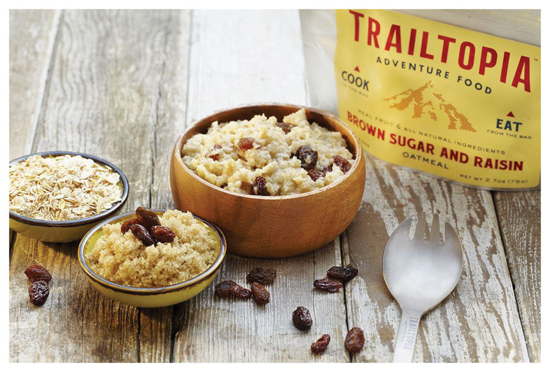 Load image into Gallery viewer, Trailtopia Oatmeal Brown Sugar Raisin Oatmeal Meals - Delicious and Nutritious Trail Food for Outdoor Adventures