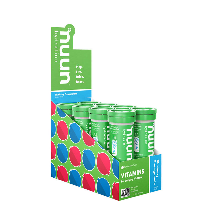 Load image into Gallery viewer, Nuun Vitamins Drink Mix Blueberry/Pomegranate, Box of 8, 12 servings