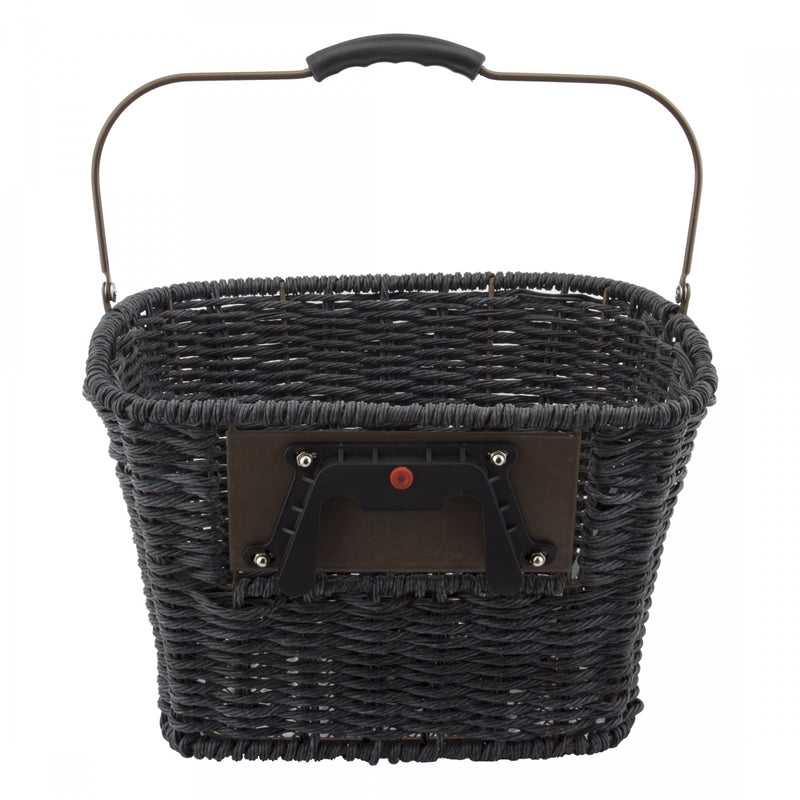 Load image into Gallery viewer, Sunlite Synthetic Wicker QR Basket Grey Wicker 13.5x10.25x10.25`