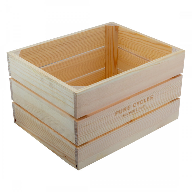 Load image into Gallery viewer, Pure-Cycles-Wooden-City-Crate-Basket-Brown-Wood-BSKT0480-Bicycle-Baskets