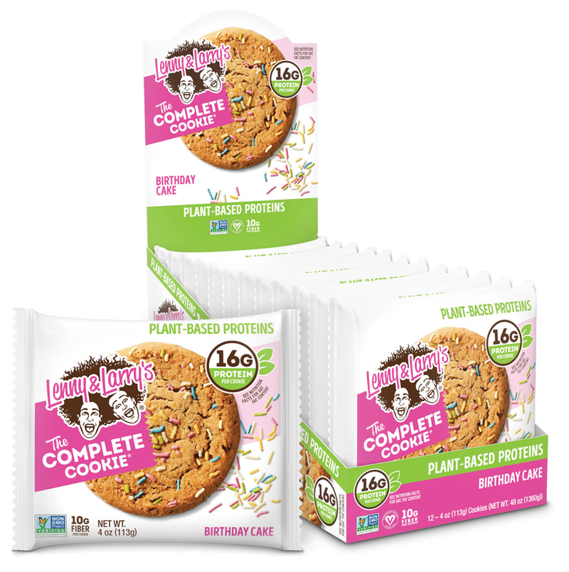 Load image into Gallery viewer, Lenny & Larry Complete Cookie: Birthday Cake Flavor - Indulge in Celebration! Pack of 12