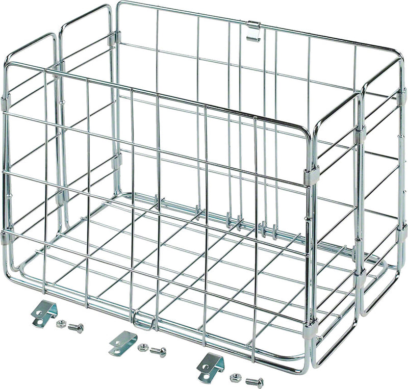 Load image into Gallery viewer, Wald-Folding-Rear-Mount-Basket-Grey-Steel-BG0022-Bicycle-Baskets