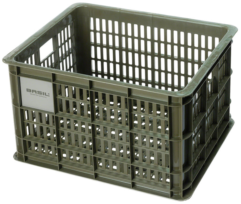 Load image into Gallery viewer, Basil Bicycle Crate M, 29.5L, Recycled Synthetic, Moss Green