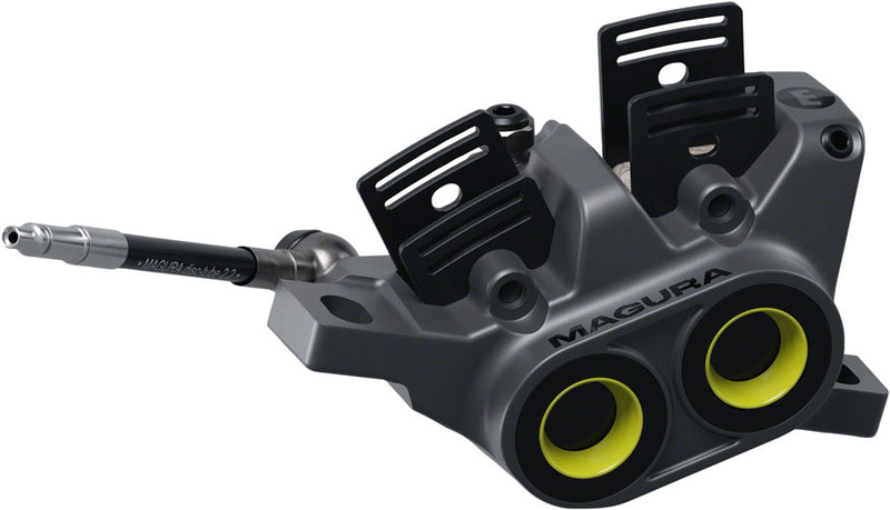 Load image into Gallery viewer, Magura Gustav Pro Disc Brake and Lever - Front or Rear, Post Mount, 4-Piston, Aluminum Lever Blade, Black/Anthracite