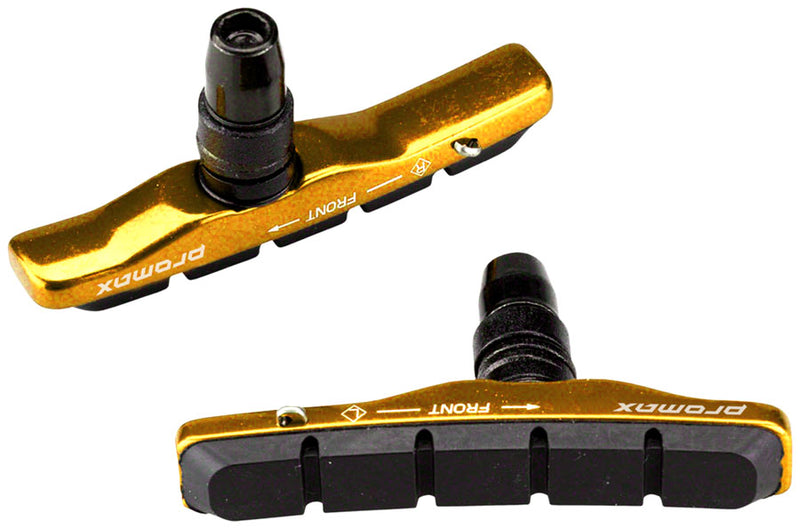Load image into Gallery viewer, Promax B-1 Cartridge Brake Pads - 70mm Gold for Linear Pull Bikes | Easy Swap, Vibrant Color & Durable Performance