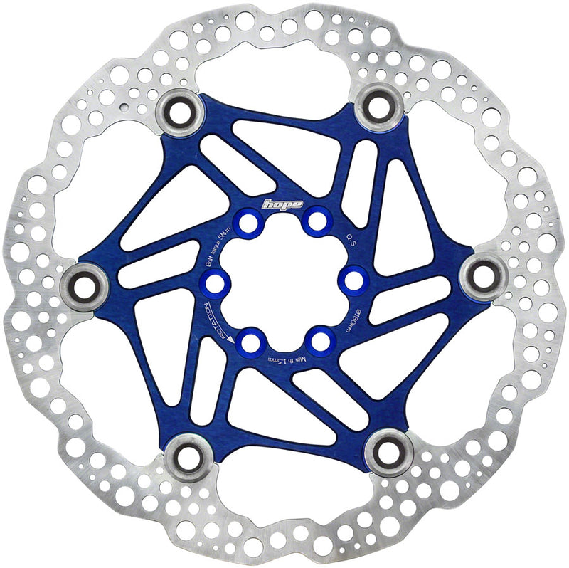Load image into Gallery viewer, Hope Floating Disc Brake Rotors Bundle - 180mm & 160mm, 6-Bolt, Stainless Steel, Blue