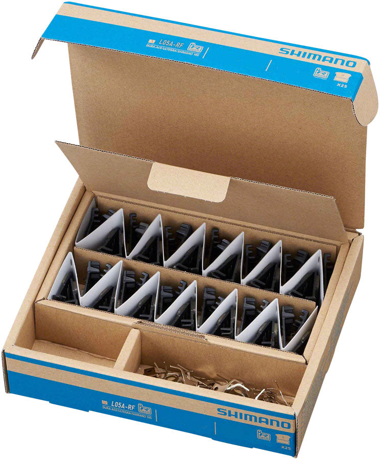 Load image into Gallery viewer, Shimano L05A-RF Resin Disc Brake Pads with Alloy Finned Back Plate Enhanced Durability & Cooling, Pack of 25
