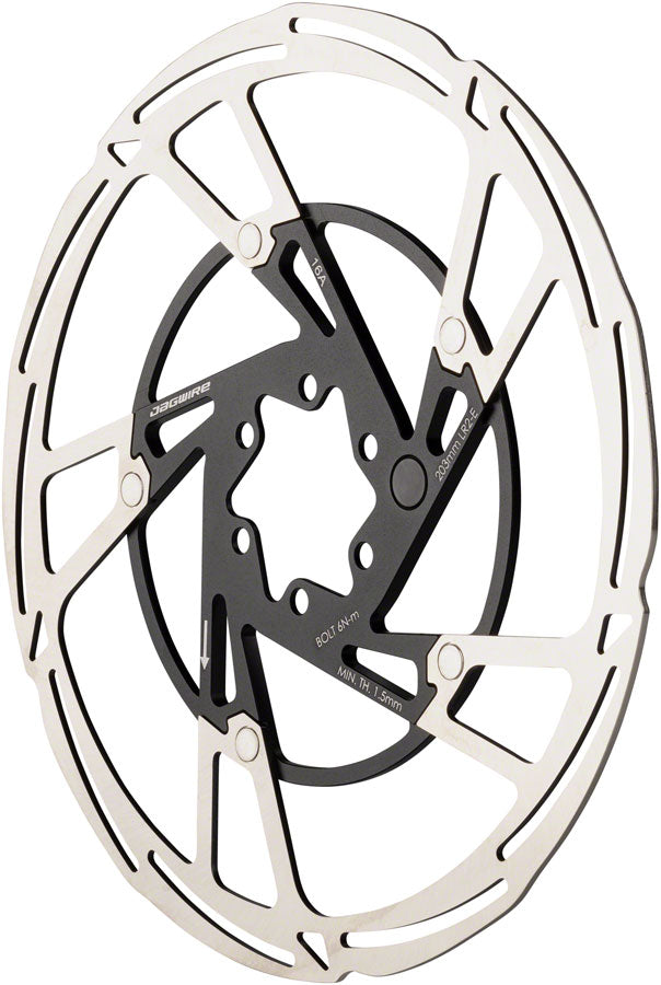 Load image into Gallery viewer, Jagwire Pro LR2-E Ebike Disc Brake Rotor with Magnet - 203mm 6-Bolt Silver/Black