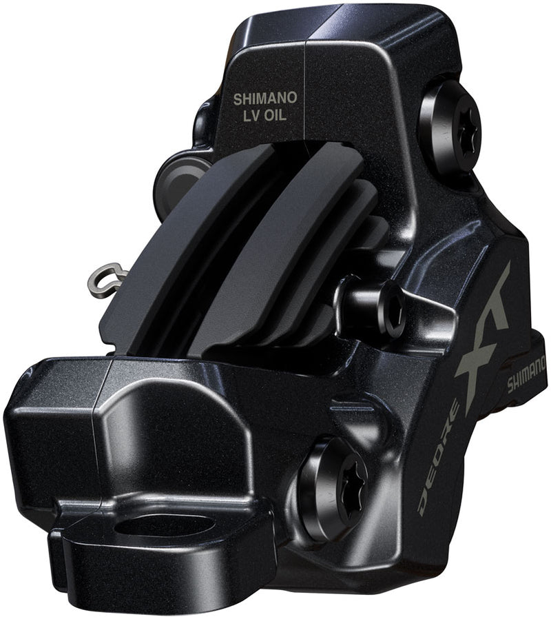 Load image into Gallery viewer, Shimano Deore XT BR-M8220 Enduro Disc Brake Caliper - Front or Rear, Post Mount, 4-Piston, Includes P04C-MF Finned Metal