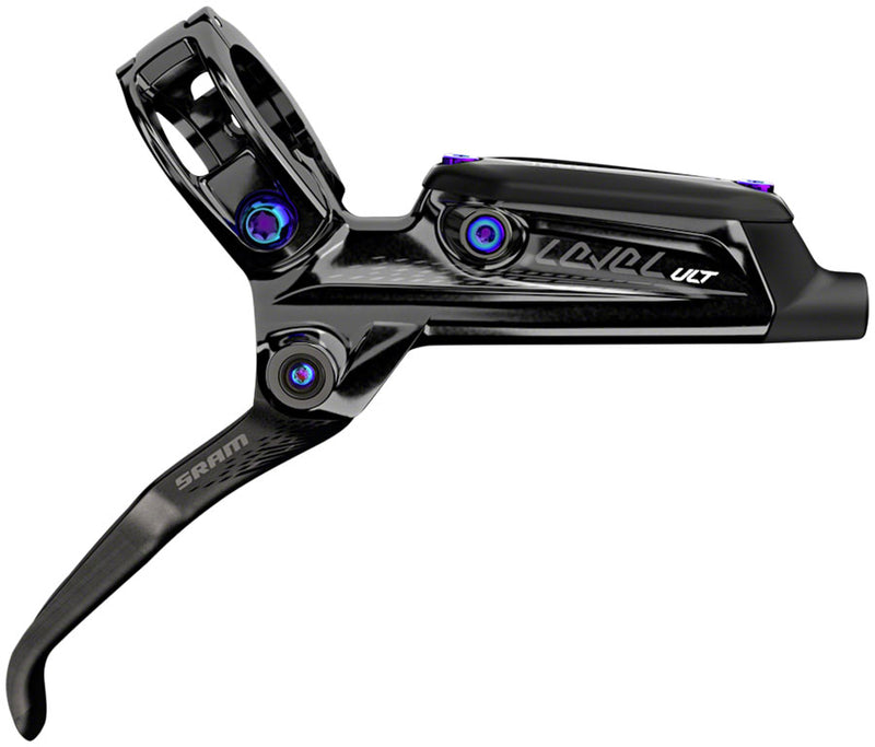 Load image into Gallery viewer, SRAM Level Ultimate Disc Brake and Lever - Rear, Hydraulic, Post Mount, Black with Rainbow Hardware, B1