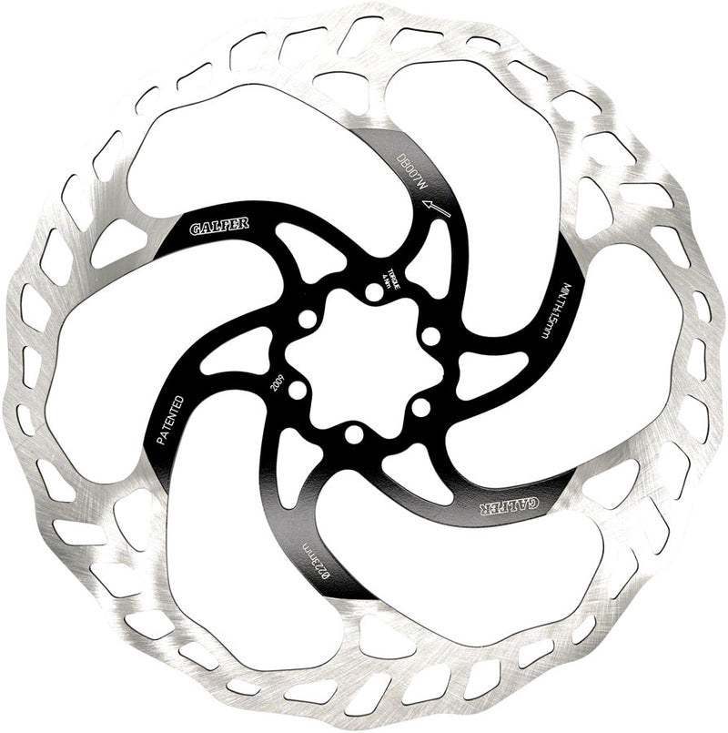 Load image into Gallery viewer, Galfer 223mm MTB/E-Bike Disc Brake Rotors - High Carbon Stainless Steel, Wave Design, 6-Bolt, Pack of 2