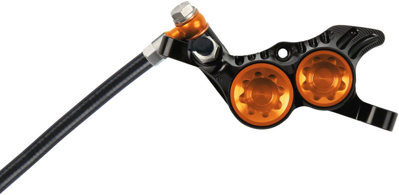 Load image into Gallery viewer, Hope Tech 4 V4 Disc Brake and Lever Set - Front, Hydraulic, Post Mount, Orange