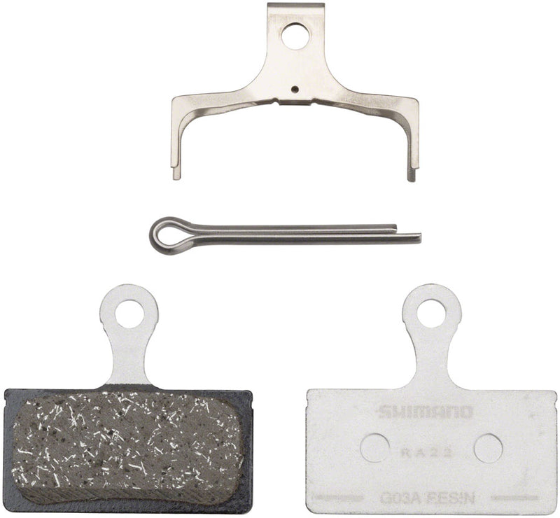 Load image into Gallery viewer, Shimano G05A-RX Resin Disc Brake Pad & Spring Set High-Performance, Wear-Resistant, Alloy Back Plate