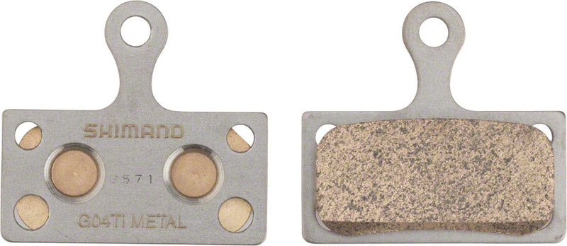Load image into Gallery viewer, Shimano G04TI-MX Metal Disc Brake Pads & Springs - Titanium Back Plate, High-Performance, Water-Resistant Cycling Brake Components