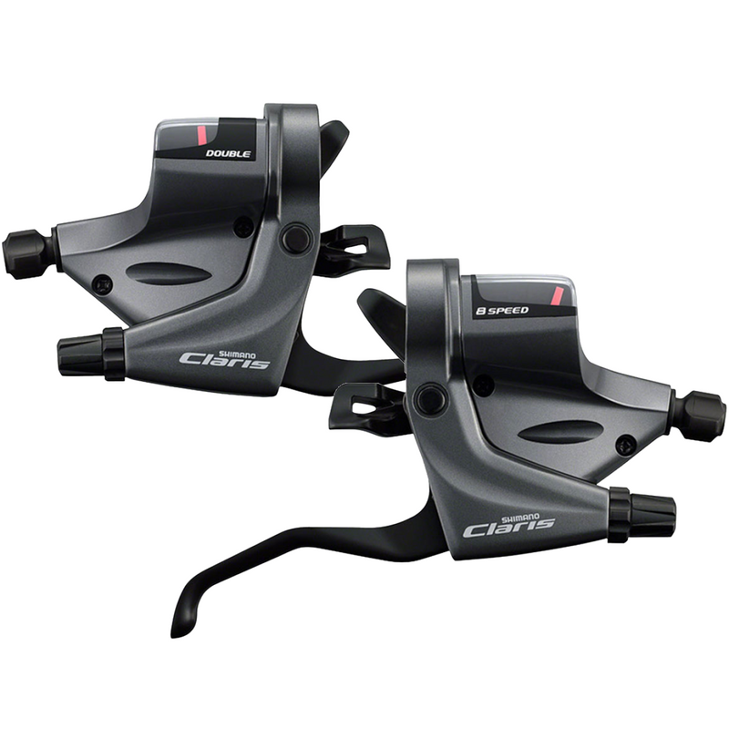 Load image into Gallery viewer, Shimano Claris RS200 Flat Bar Brake/Shift Levers Set 2-Speed Left & 8-Speed Right, Compact, Durable Cycling Components