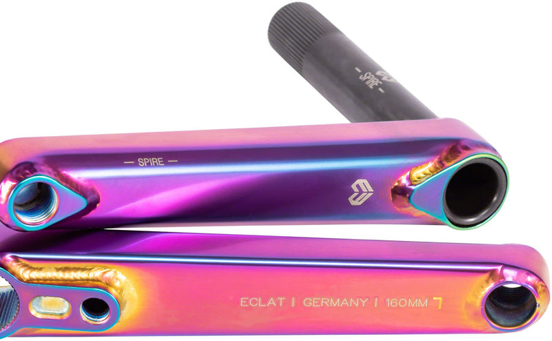 Load image into Gallery viewer, Eclat Spire Crankset Spindle: 22mm, 22mm, 170mm, Multicolor, BMX, Set