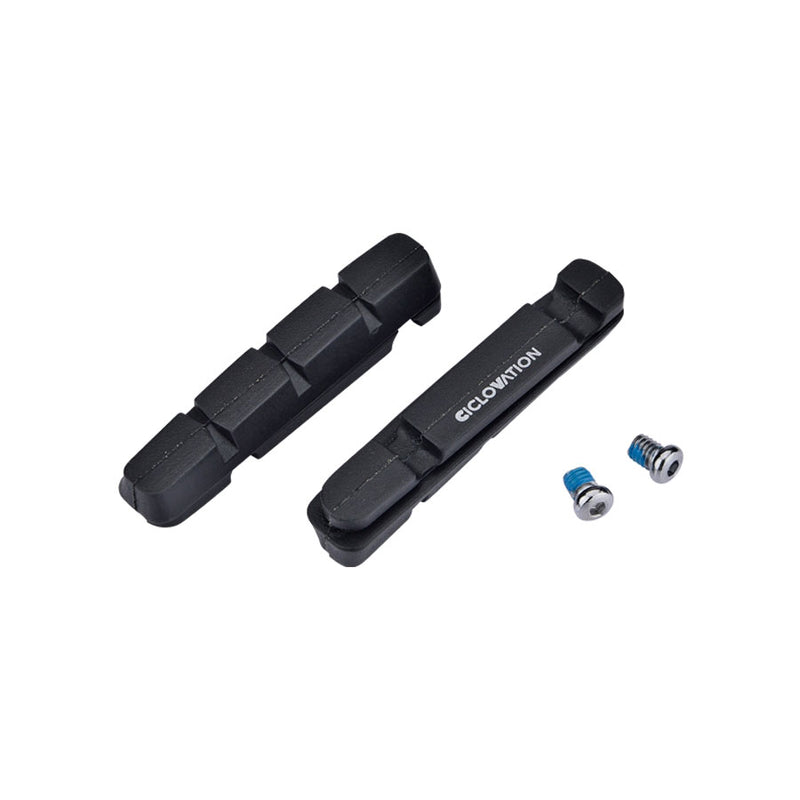 Load image into Gallery viewer, Shimano/SRAM Road Bike Brake Shoes - Organic Black Insert for Aluminum Rims, All-Weather Grip
