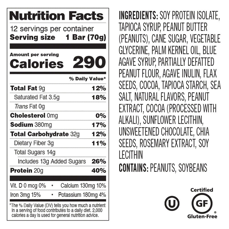 Load image into Gallery viewer, ProBar Protein Bar Peanut Butter Chocolate Box of 12 Contains 20g Plant Protein