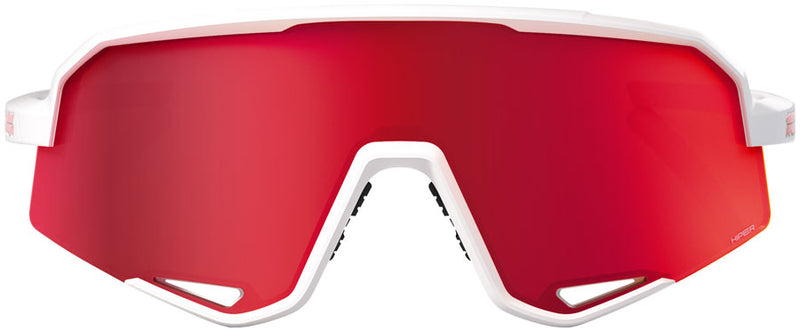 Load image into Gallery viewer, 100% Slendale Sunglasses - Matte White/Hiper Red Mirror Lens