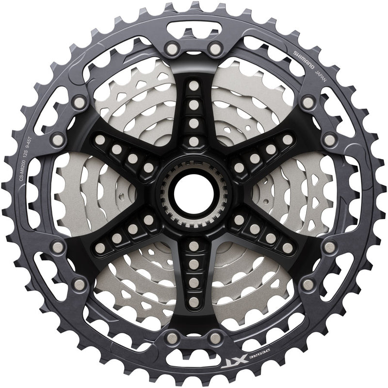 Load image into Gallery viewer, Shimano Deore XT CS-M8200-12 Cassette - 12-Speed, 9-45t, Hyperglide+, Micro Spline, Gray/Silver