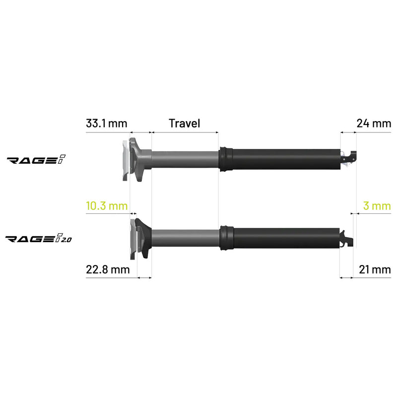 Load image into Gallery viewer, KS RAGE-I 2.0 Dropper Post, 125mm, 31.6x379mm, Black