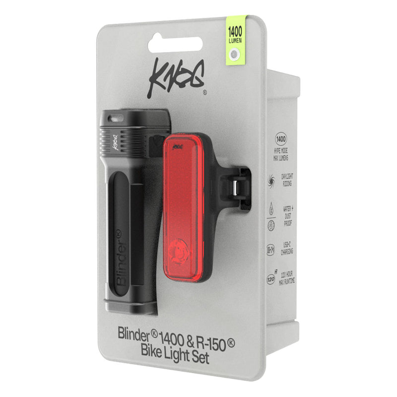 Load image into Gallery viewer, Knog Blinder 1400/R-150 Lights, Front/Rear Set, Blk