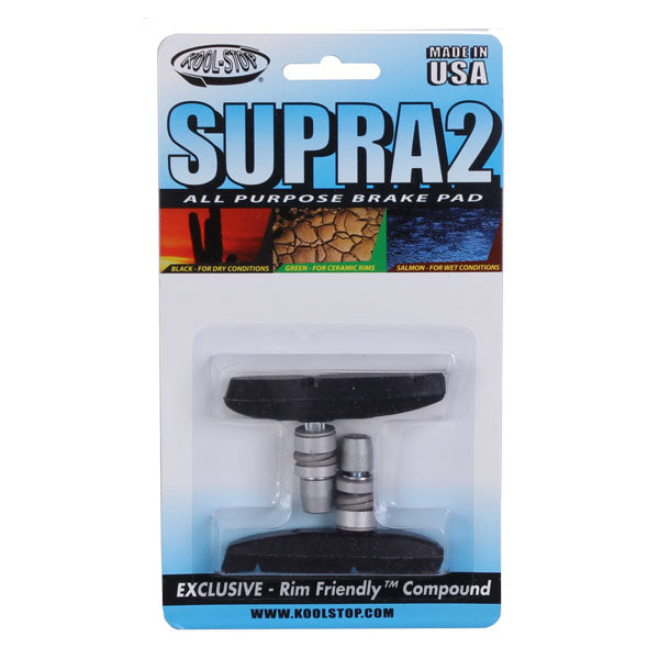 Load image into Gallery viewer, Koolstop-Supra-2-Brake-Shoe-Threaded-Post-Universal-BR5548-Bicycle-Brake-Pads