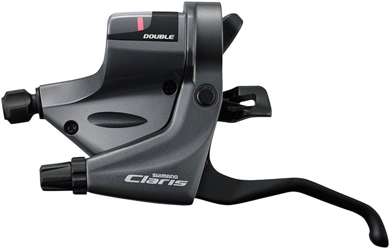Load image into Gallery viewer, Shimano Claris RS200 Flat Bar Brake/Shift Levers Set 2-Speed Left & 8-Speed Right, Compact, Durable Cycling Components