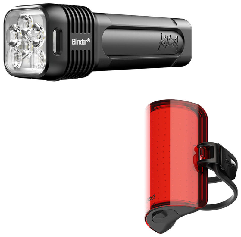 Load image into Gallery viewer, Knog Blinder 1400/Cobber Reflex Lights, Front/Rear Set, Blk