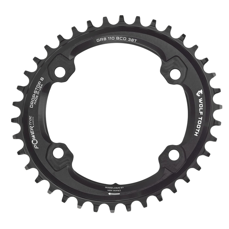 Load image into Gallery viewer, Wolf Tooth Drop-Stop ST 42T Asymmetric 110 BCD Chainring for Shimano GRX